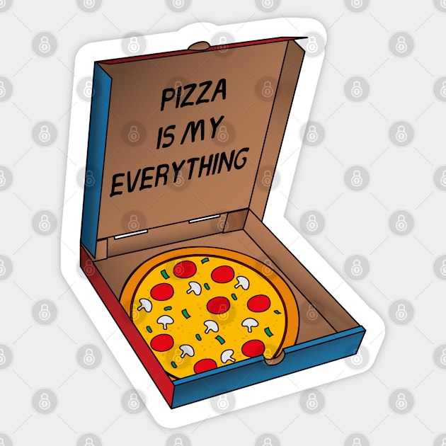 Pizza Is My Everything Sticker by Full Moon